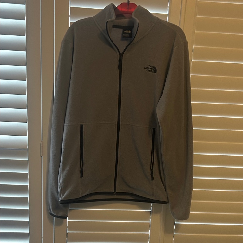 The North Face Light Gray Zip-Up Jacket